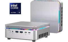 ACEMAGIC F3M (2025) Mini AI PC Barebone Intel Core Ultra 5 125H 14-Cores High-Performance Processor w/ Supporting up to 3 Displays & 2 Lan , Silver