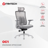 FANTECH OC1 Ergonomic Office Chair White
