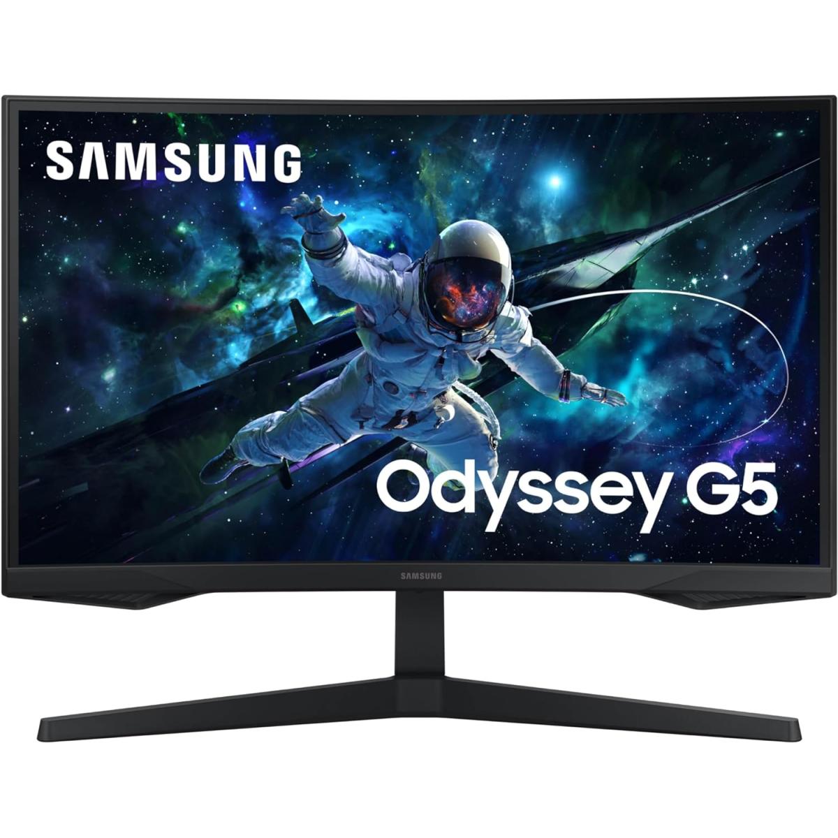 Samsung 27" Odyssey G5 (2023) G55c 2k Hdr10 165hz 1ms 1000r Curved Amd Freesync Black