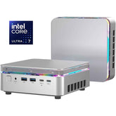 Acemagic F3m (2025) Mini Ai Pc Barebone Intel Core Ultra 7 155h 16 Cores High Performance Processor W/ Supporting Up To 3 Displays & 2 Lan , Silver