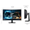 Samsung Odyssey G7 (FG750) 37" Curved Monitor VA 4K UHD (3840 x 2160) 165Hz 1ms(GTG), 10Bit, HDR10+, 99% sRGB, HDMI 2.1, FreeSync Premium Pro w/ New Design, Core Sync, Ergonomic Stand