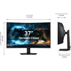 Samsung Odyssey G7 (2025) (FG750) 37" Curved Monitor VA 4K UHD (3840 x 2160) 165Hz 1ms(GTG), 10Bit, HDR10+, 99% sRGB, HDMI 2.1, FreeSync Premium Pro w/ New Design, Core Sync, Ergonomic Stand
