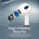 Promate FreePods-2 High Fidelity In-Ear Bluetooth v5.0 w/ Built-in Mic 25H Playback Time Auto Pairing & Wireless Charging Case - White