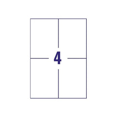 Riklabel Sticky Label A4, 4 Pieces
