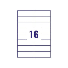Riklabel Sticky Label A4, 16 Pieces