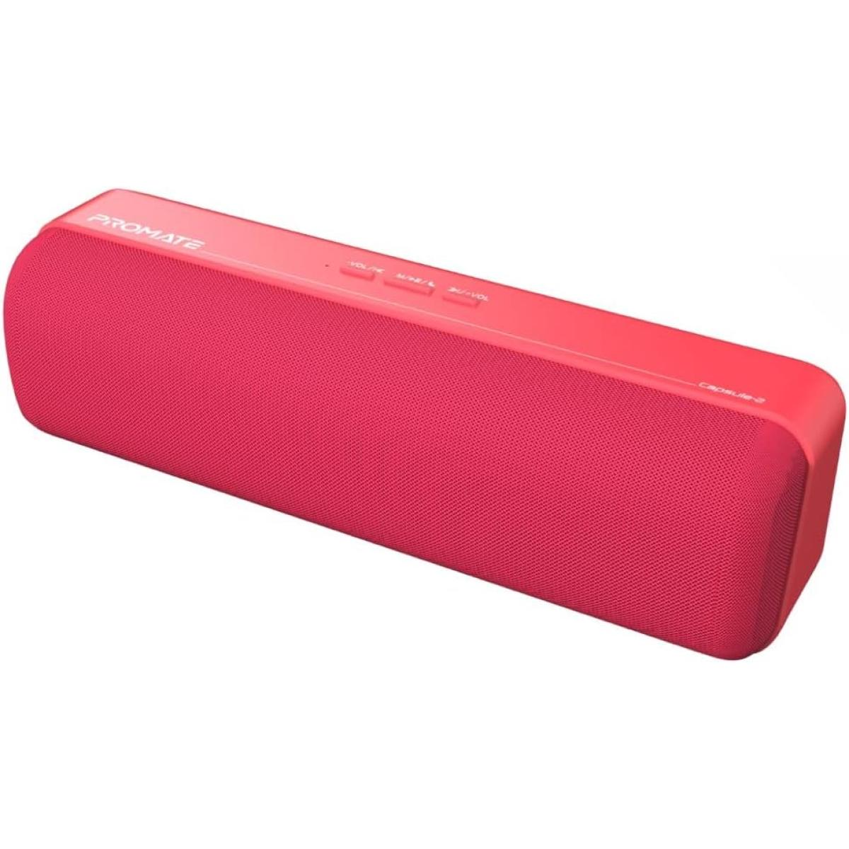 Promate Capsule 2 Bluetooth Portable Speaker Hd 6w True Bluetooth 5.0 Long Playtime Usb Media Port Micro Sd Card & 3.5mm Port Red Promate Capsule 2 Bluetooth Portable Speaker Hd 6w True Bluetooth 5.0 Long Playtime Usb Media Port Micro Sd Card & 3.5mm Port Red