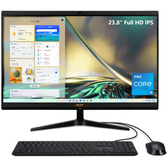 Acer Aspire All-in-One C24-1700 NEW 12Gen Intel Core i5 10-Cores w/ 24" NONE Touch Screen (Customized) - Black