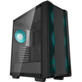 Deepcool Cc560 V2 Mid Tower Gaming Case Tempered Glass Pre Installed 3x 120mm Led Fans Support Up To 163mm Cooler & Gpu Up To 370m Black - CompuMe