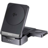 Mcdodo Ch 5190 Qi2 Foldable Charging Station 15w+5w+2.5w Magnetic Wireless Charger Dock For Earbud Watch Phone With Usb C Cable