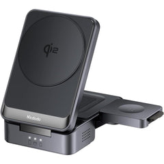 Mcdodo Ch 5190 Qi2 Foldable Charging Station 15w+5w+2.5w Magnetic Wireless Charger Dock For Earbud Watch Phone With Usb C Cable - CompuMe