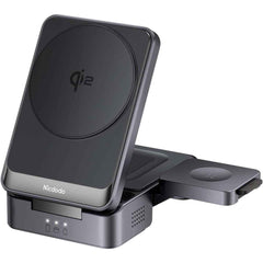 Mcdodo Ch 5190 Qi2 Foldable Charging Station 15w+5w+2.5w Magnetic Wireless Charger Dock For Earbud Watch Phone With Usb C Cable
