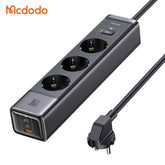 Mcdodo Ch 0620 6 In 1 30w Gan Surge Proteion Power Strip Eu Plug Black