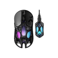 GravaStar Mercury X Wireless Gaming Mouse β 32,000 DPI PAW 3950 Sensor, 1000Hz Polling Rate, Only 49g, Magnesium Alloy Hollow Frame, RGB Lighting, 5 Programmable Buttons