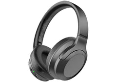 Promate Concord Wired & Wireless Bluetooth v5.3 Active Noise Cancellation w/ Mic 27H Playback Time Flip & Fold Design - Black