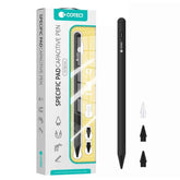 Coteci P5 Ip 017 Capacitive Pen Anti Mistouch Oblique Pressure Fast Charging Magnetic Attraion Charging For Ipad Black
