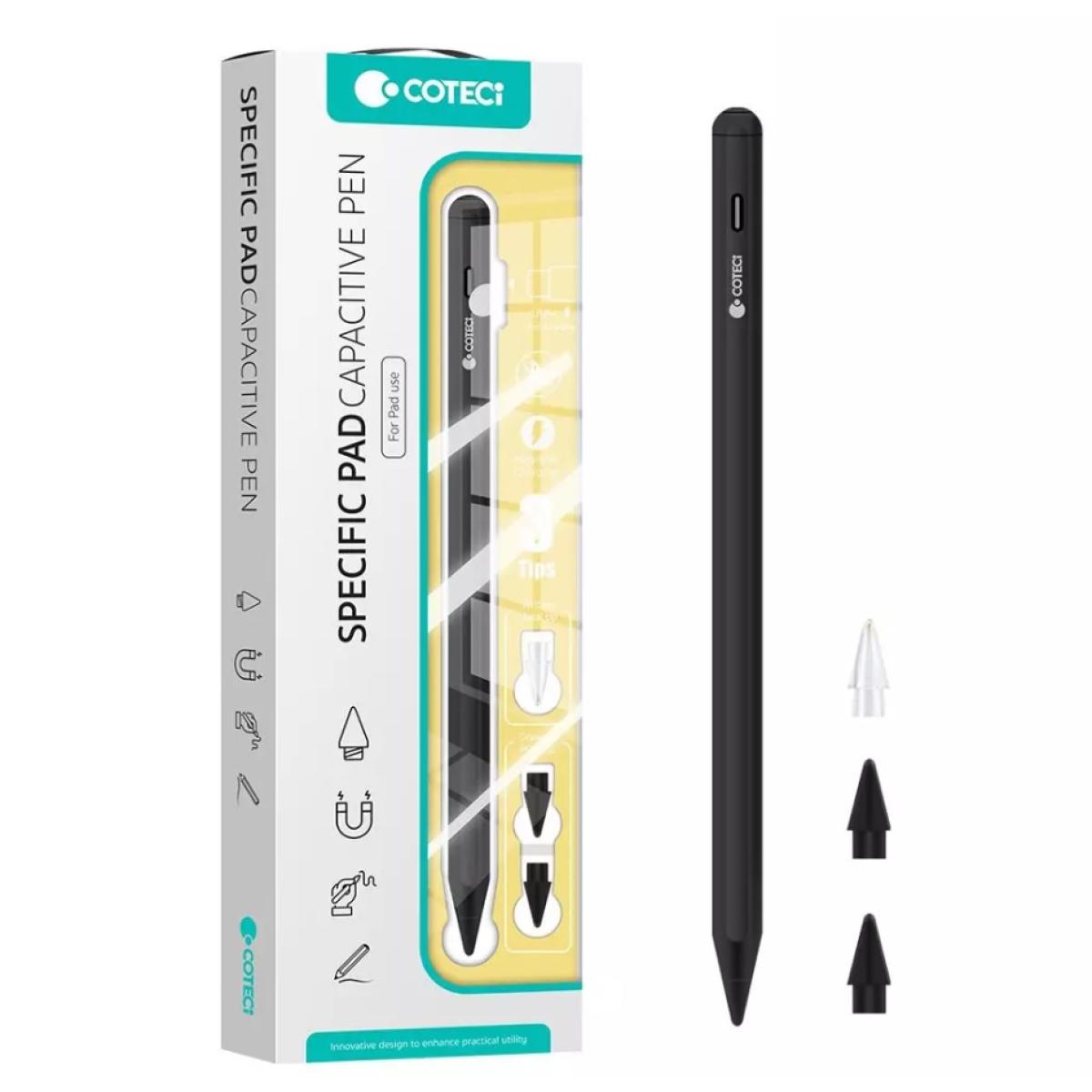 Coteci P5 Ip 017 Capacitive Pen Anti Mistouch Oblique Pressure Fast Charging Magnetic Attraion Charging For Ipad Black Coteci P5 Ip 017 Capacitive Pen Anti Mistouch Oblique Pressure Fast Charging Magnetic Attraion Charging For Ipad Black