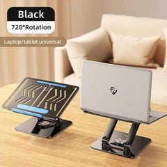 Rtako Rs Cp84s Laptop Stand 3 Level Adjustable Laptop Stand With 360 3d Roating Base Black