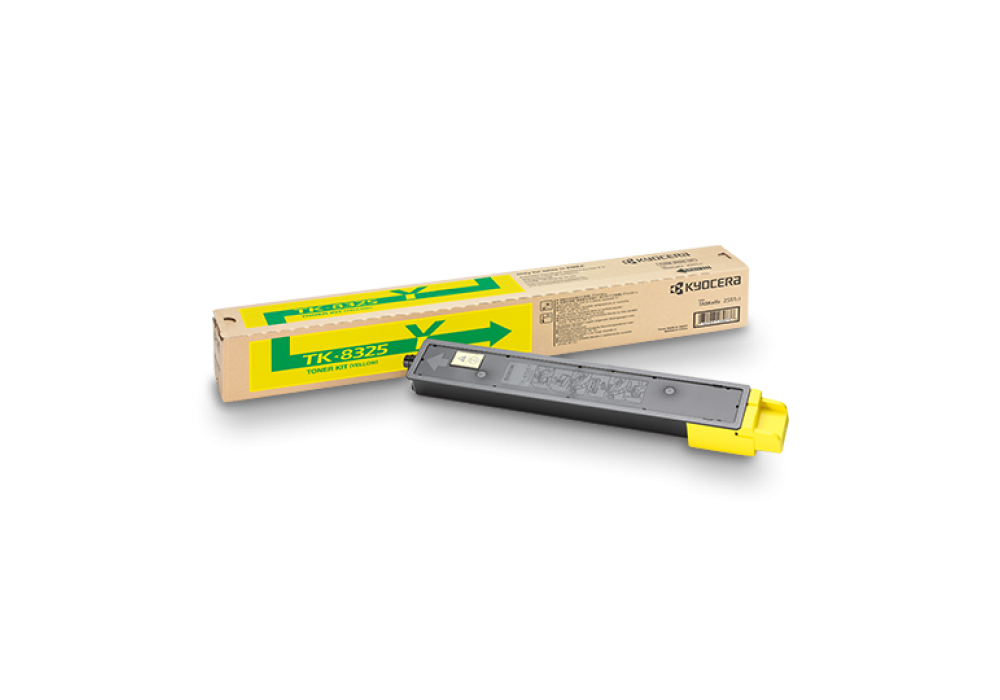 KYOCERA Toner Cartridge TK-8325Y - Yellow - 12.000 Pages High Capacity Genuine Premium Printer Toner for TASKalfa 2551ci KYOCERA Toner Cartridge TK-8325Y - Yellow - 12.000 Pages High Capacity Genuine Premium Printer Toner for TASKalfa 2551ci