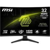 MSI MAG 321CQF E18 32" Curved 1500R QHD 2K 1440P 180Hz AMD FreeSync 0.5ms HDR Ready Low Blue Light Ai Vision Gaming Computer Monitor - Black