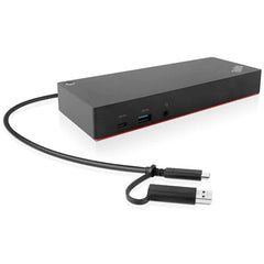 Lenovo ThinkPad Universal Hybrid USB-C with USB-A Adapter Docking Station for Lenovo Laptops, Dual Monitor, Comes with ITSPWR HDMI 4K Cable + DP Cable+
