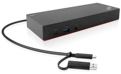 Lenovo ThinkPad Universal Hybrid USB-C with USB-A Adapter Docking Station for Lenovo Laptops, Dual Monitor, Comes with ITSPWR HDMI 4K Cable + DP Cable+