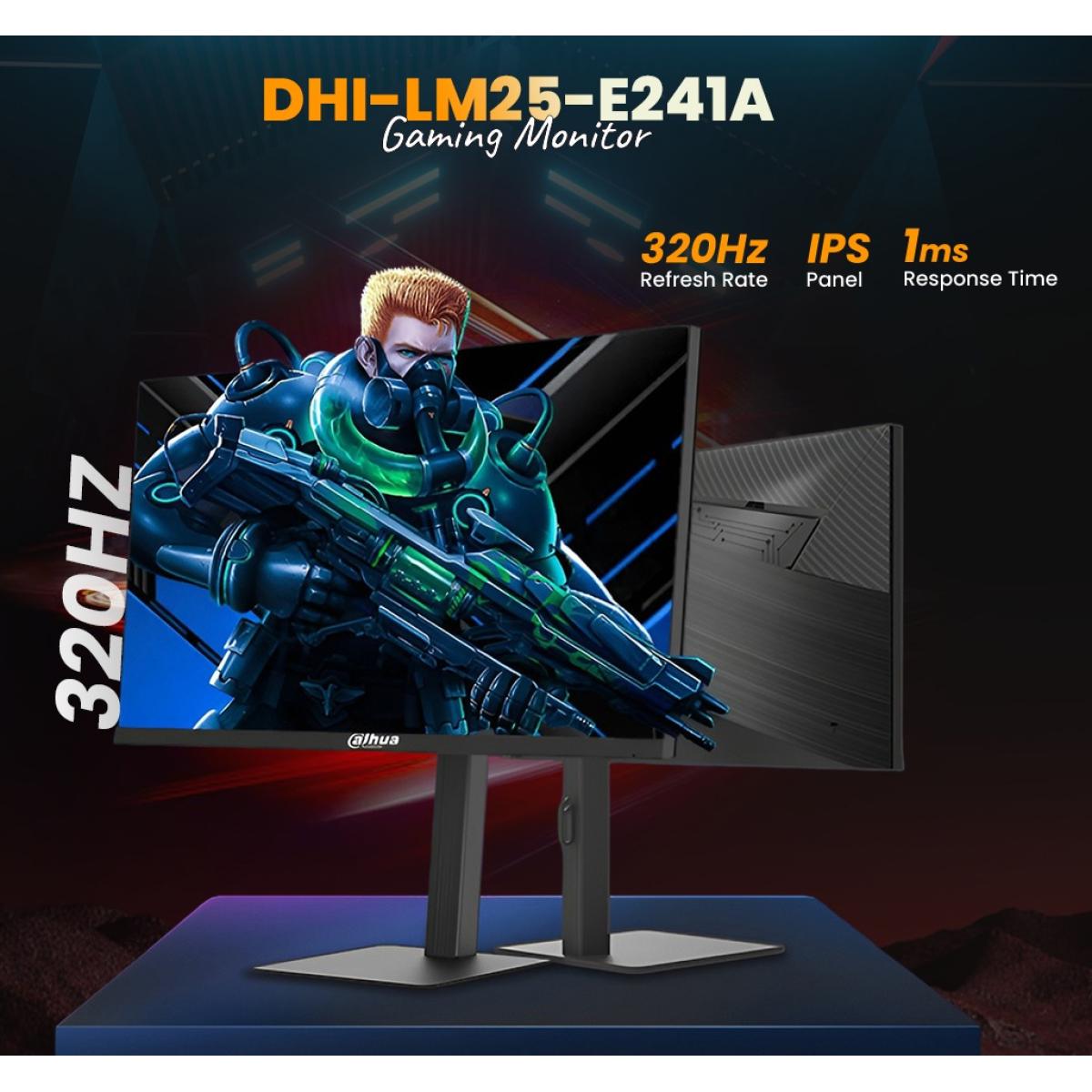 Dahua Lm25 E241a 25” Ips Full Hd Up To 320hz 1ms Ultra Thin 95% Dci P3 300nits Adaptive Sync Hight Adjustable Stand W/ 2x Display Port & 2x Hdmi 2.1 Interface , Black Dahua Lm25 E241a 25” Ips Full Hd Up To 320hz 1ms Ultra Thin 95% Dci P3 300nits Adaptive Sync Hight Adjustable Stand W/ 2x Display Port & 2x Hdmi 2.1 Interface , Black