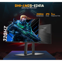 Dahua Lm25 E241a 25” Ips Full Hd Up To 320hz 1ms Ultra Thin 95% Dci P3 300nits Adaptive Sync Hight Adjustable Stand W/ 2x Display Port & 2x Hdmi 2.1 Interface , Black