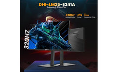 DAHUA LM25-E241A 25” IPS Full HD up to 320Hz 1ms Ultra-Thin 95% DCI-P3 300nits Adaptive Sync Hight Adjustable Stand w/ 2x Display Port & 2x HDMI 2.1 Interface , Black
