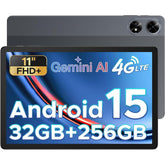 DOOGEE Tab G6 Plus VIB Edition (2025) 11.0" Android LTE Tablet (256GB Storage / 8GB + 24GB Shared Memory) Bundle (Keyboard + Pen + Cover + Screen Proteor) , Space Gray