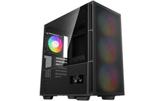 Deepcool CH560 Digital Mid Tower High Air Flow w/ 3x140mm + 1x120mm ARGB Fans Real-time Dual Status Digital Display - Black