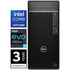 Dell Optiplex Plus 7020 (2024) 14gen Intel Core I7 Vpro 20 Cores Tower W/ Ddr5 Memory & 3 Years Warranty Black