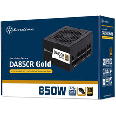 SilverStone DA850R Gold 850W (ATX 3.1) PCIE 5.1 (12V - 2x6) 80 Plus Gold Full Modular - High Performance Power Supply