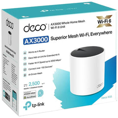 TP-Link Deco X55 AX3000 WiFi 6 Mesh System Covers up to 2500 Sq.Ft. Replaces Wireless Router & Extender 3 Gigabit Ports Per Unit Supports Ethernet Backhaul (1-pack)