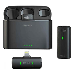 Proove Demo Wireless Microphone Microphone Charging Case Mic Portable Audio Video Recording For Iphone Android Live Gaming Mic