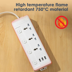 Deli ET410 Power Strip - 3 inputs, 2M
