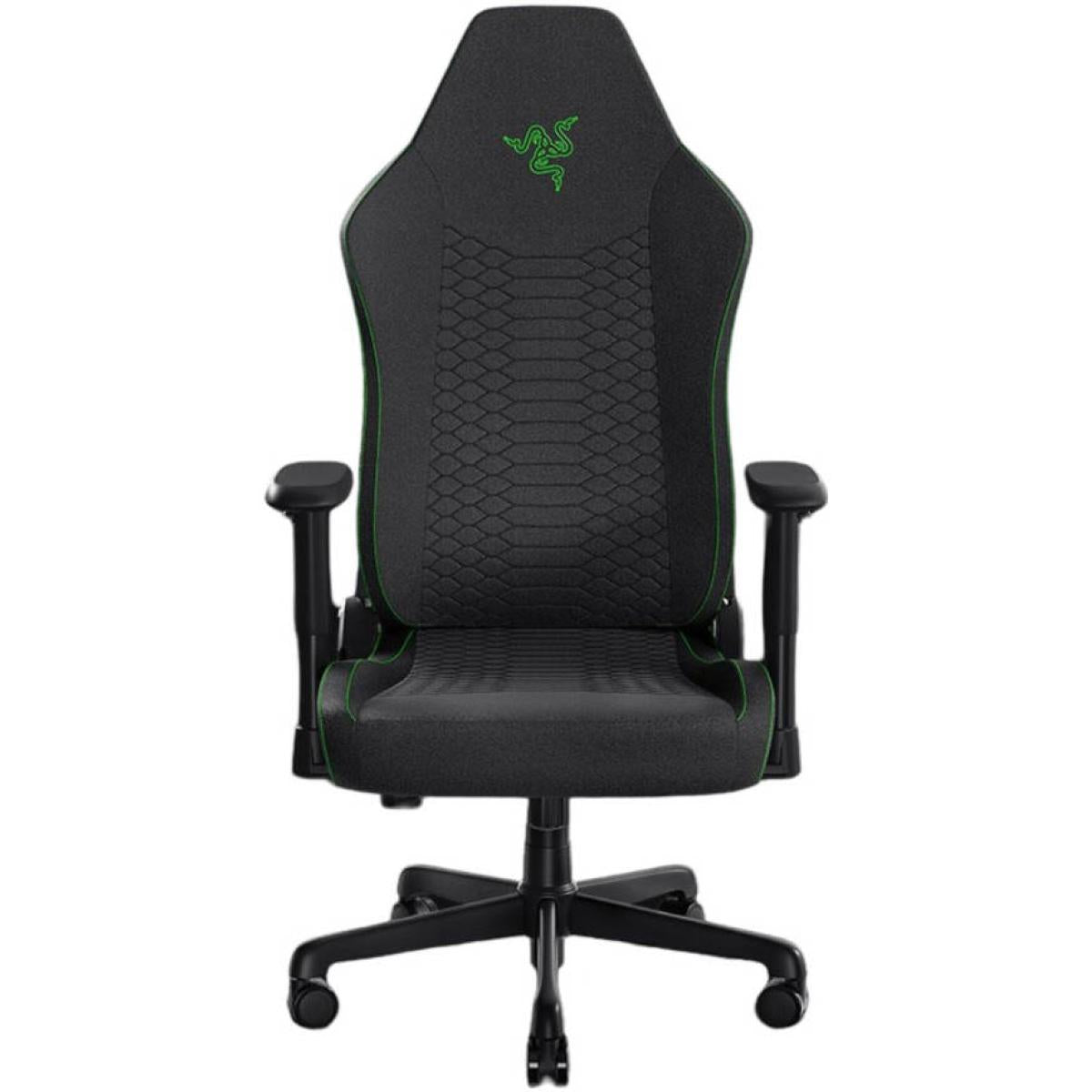 Razer Iskur V2 X (Black) Fabric Ergonomic Gaming Chair w/ High Density Foam Cushions, 2D Armrests, Wide Seat Base, Built-in Lumbar Support, Up To 136kg Max Weight & Up to 152° Recline | RZ38--R3G1 | - CompuMe