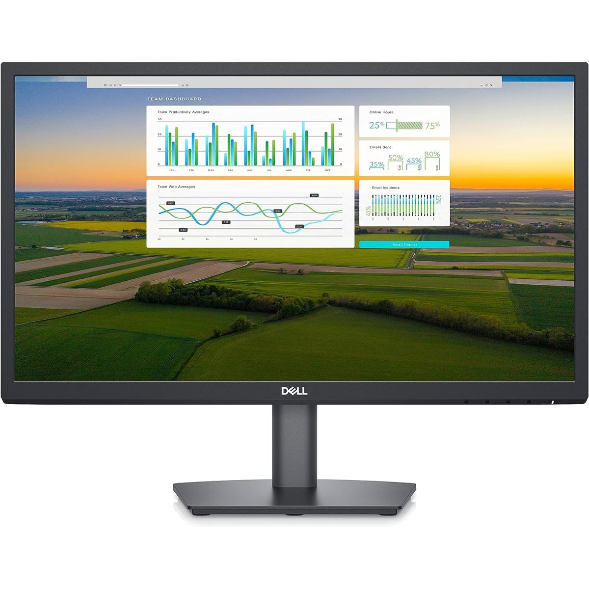 Dell E2222h 22" Full Hd Anti Glare 250 Cd/m² Tilt Adjustment Display Port & Vga Interface Black
