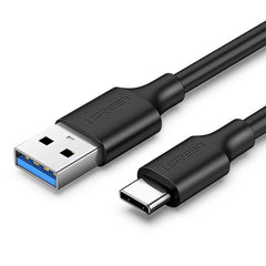 Ugreen US184 20884 cable with USB-A 3.0 and USB-C connectors, 3A current, 2 m length - black | US184 |