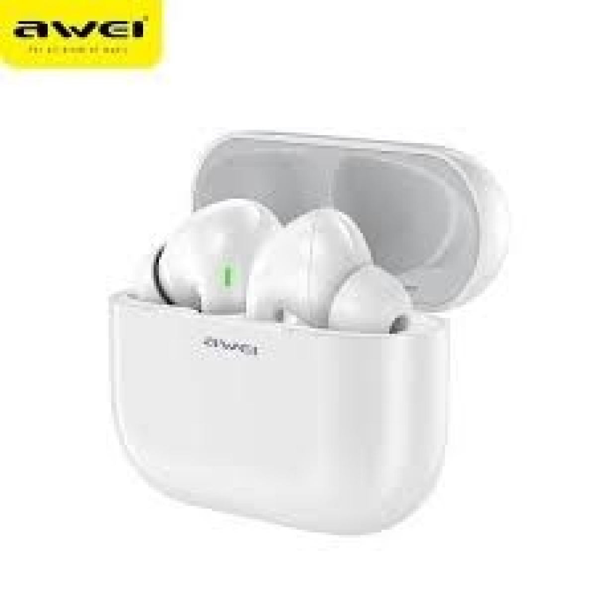 AWEI T29 ANC Headset Bluetooth Headphones TWS Earphones Wireless In-ear Earbuds Type-C Quick Charge Headset With Microphone | T29 White | - CompuMe AWEI T29 ANC Headset Bluetooth Headphones TWS Earphones Wireless In-ear Earbuds Type-C Quick Charge Headset With Microphone | T29 White | - CompuMe