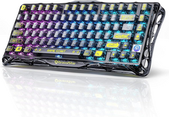 GravaStar Mercury K1 Lite 75% Wireless Mechanical Gaming Keyboard Transparent Black