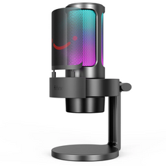 FIFINE AmpliGame A8 USB Condenser Microphone – RGB, Tap-to-Mute, Monitoring - Black