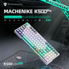 Machenike K500 Pro-B94 Mechanical Keyboard – 94-Key Grey Brown (Tactile) Switches Hot-Swappable Gasket Mount Wireless/Wired