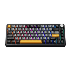 Machenike K600-B82W Mechanical Keyboard – 82-Key Black Gateron Silver Switches Hot-Swappable Volume Knob Wireless/Wired