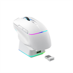 Machenike L8 Pro Gaming Mouse β White PAW3395 Sensor Wired 8K / Wireless 2K / Bluetooth 5.1 Ultra-Precise