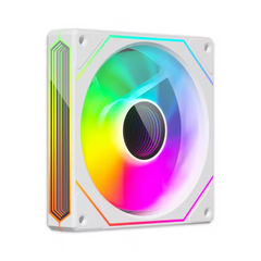 FAN OEM PRISM 6 PRO 120mm ARGB Cooling Fan – 5V 3-Pin 4-Pin PWM Quiet Operation 45.2CFM Airflow 600–1500RPM - White