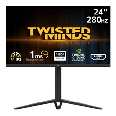 Twisted Minds 24" FHD IPS 280Hz HDMI 2.1 Gaming Monitor - Black