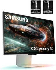 Samsung Odyssey 3D (FG900) 27" 4K 165Hz IPS HDR10+ HDMI 2.1 Eye-Tracking Cameras(Mercury Silver) Flat Monitor