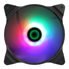 Gamemax FN-12RAINBOW-C2 ARGB 120mm 1100RPM Case Fan - Black