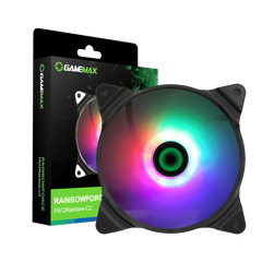 Gamemax FN-12RAINBOW-C2 ARGB 120mm 1100RPM Case Fan - Black