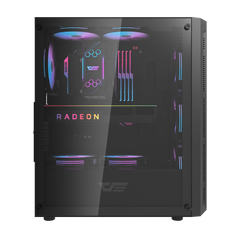Darkflash DK350 ATX with 4 FANS PC Case - Black